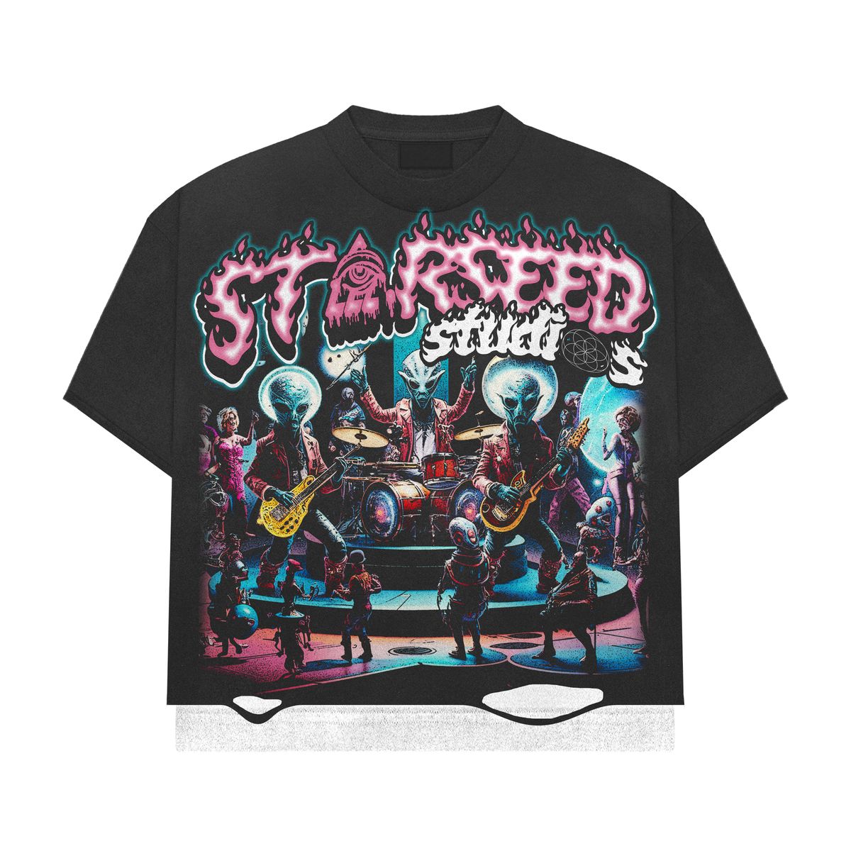 Studio Starseed Starseed Studios ALIEN BAND DOUBLE LAYER TEE – AGENDA
