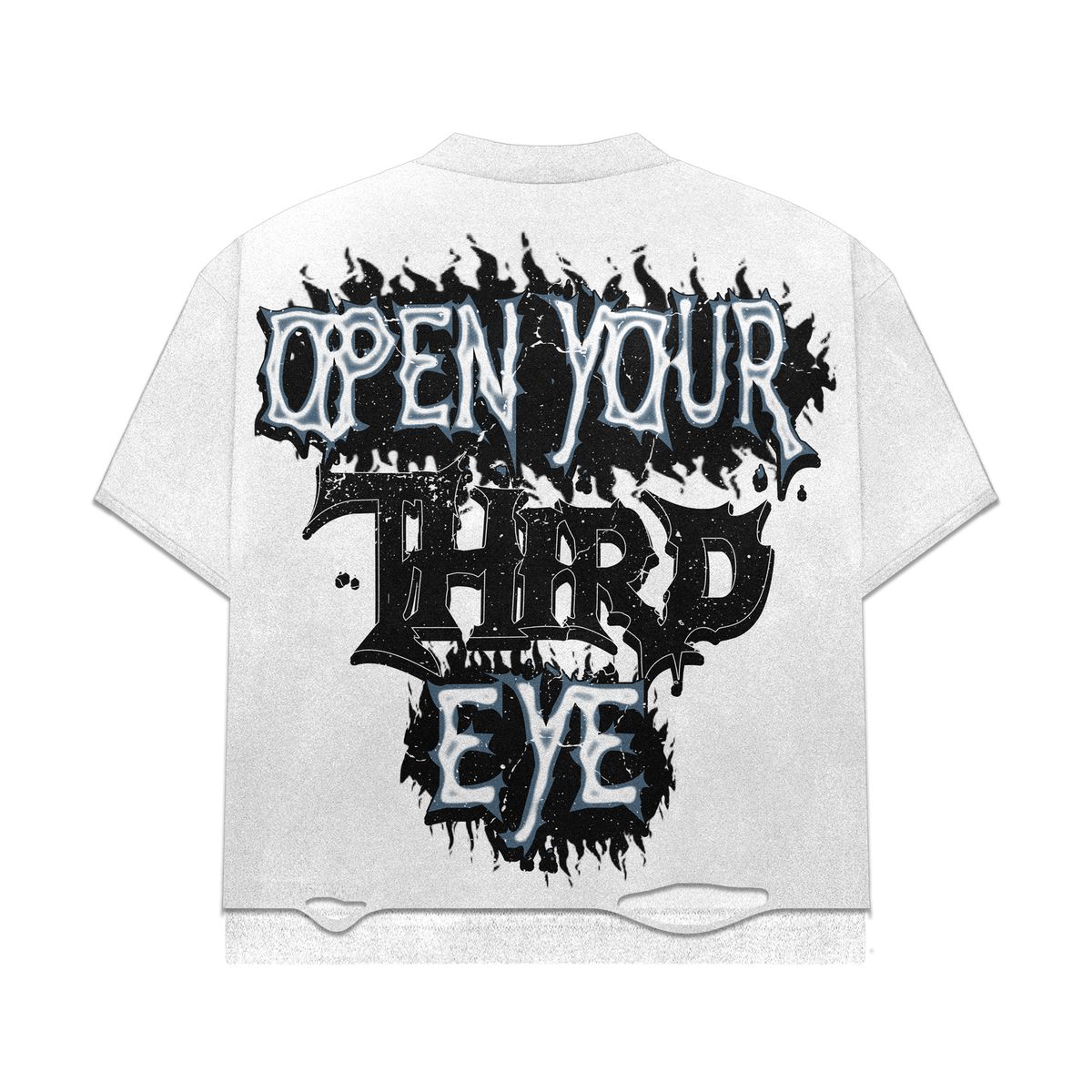 Starseed Studios OPEN UR THIRD EYE DOUBLE LAYER FRENCH BLUE TEE