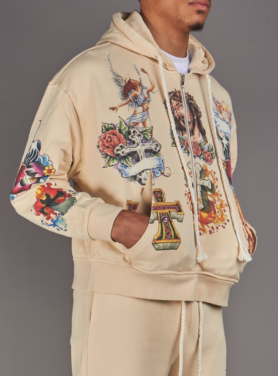 Politics Hoodie - Nivin - Beige
