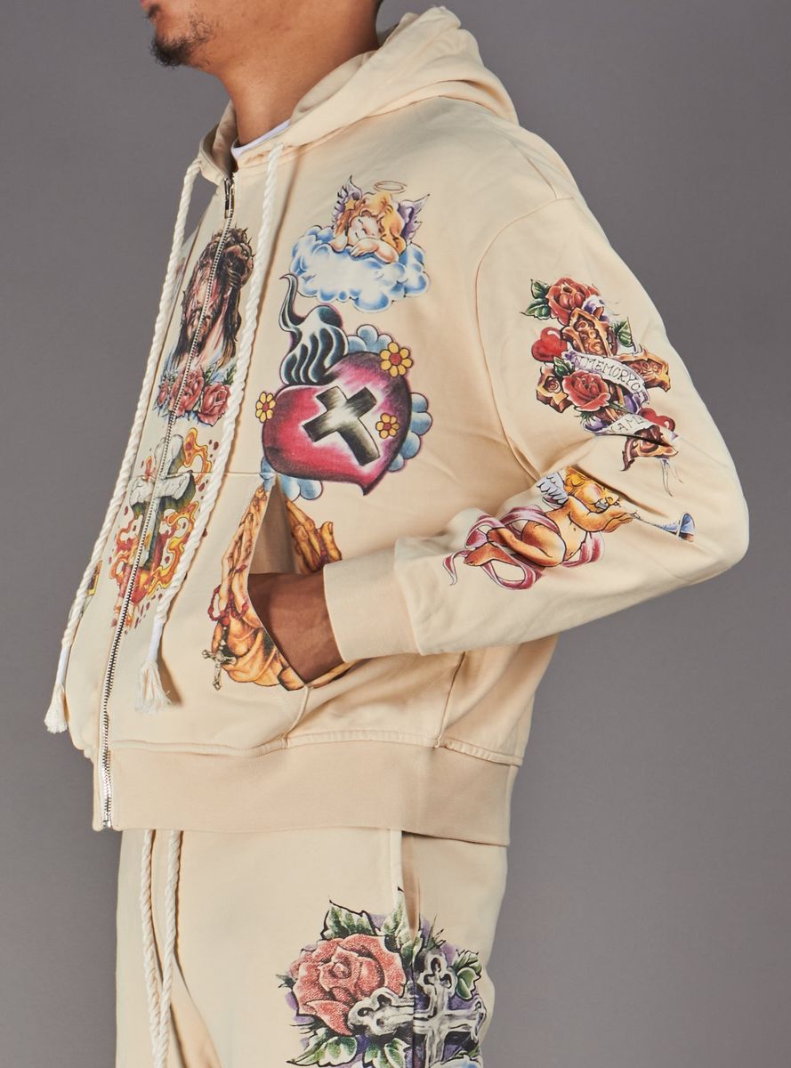 Politics Hoodie - Nivin - Beige