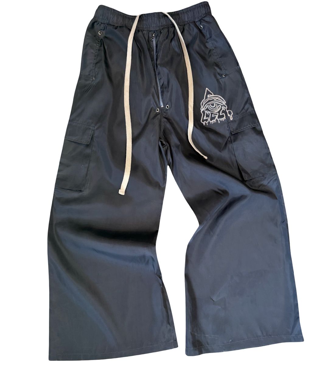Starseed Studios GRAY EXTRA BAGGY NYLON PANT