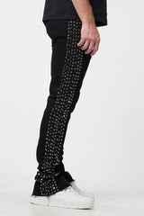 WAIMEA- Stacked Denim JET BLACK Stones