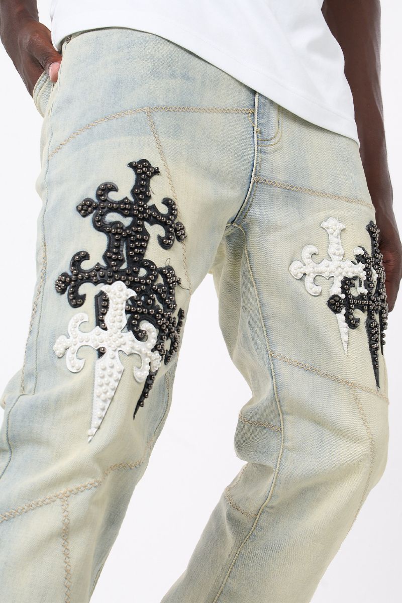 WAIMEA- Stacked Denim BLEACH