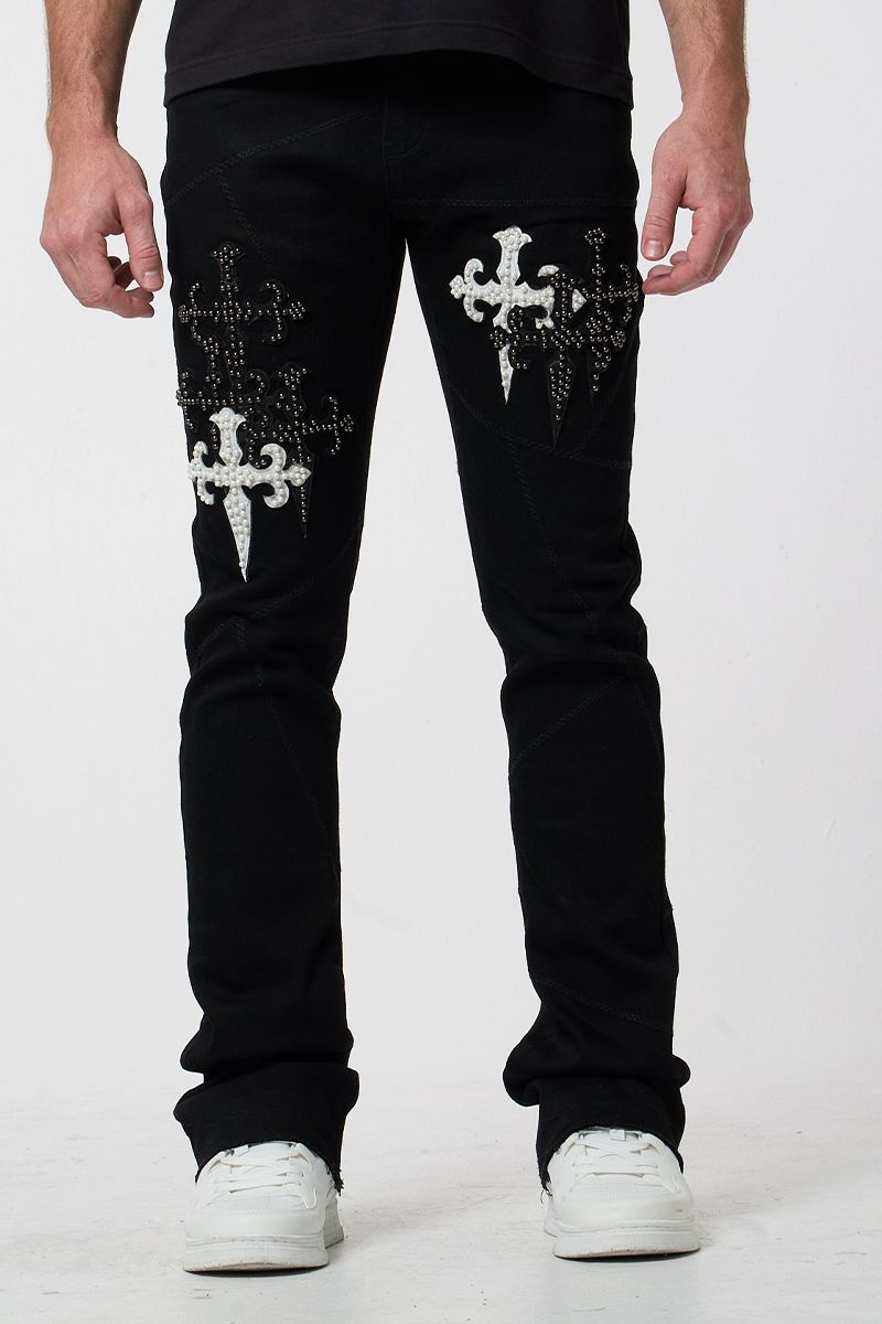 WAIMEA- Stacked Denim JET BLACK