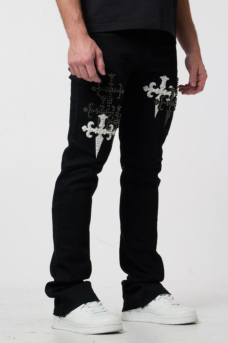 WAIMEA- Stacked Denim JET BLACK