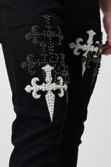 WAIMEA- Stacked Denim JET BLACK