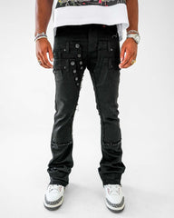 PREME - STACKED FLAIR MULTI WAISTBAND BLACK