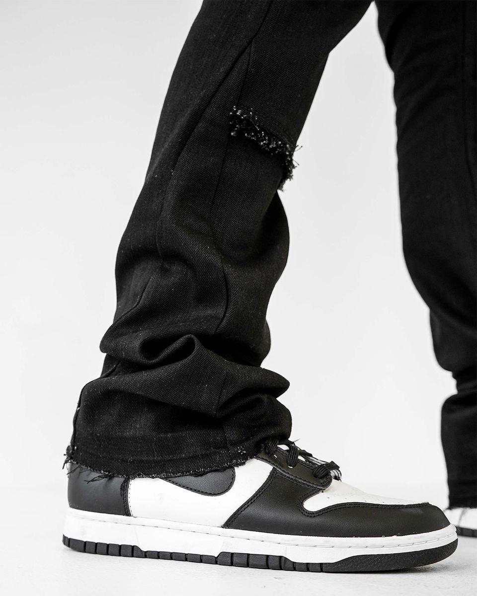 PREME - STACKED FLAIR MULTI WAISTBAND BLACK