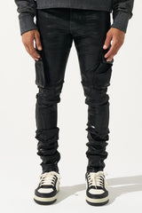 SERENEDE - ONYX COATEDBLACK Cargo Jeans