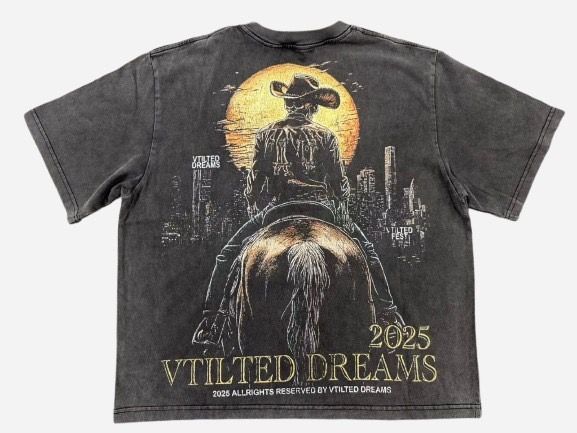 VTILTED- "COWBOY" CROP TEE