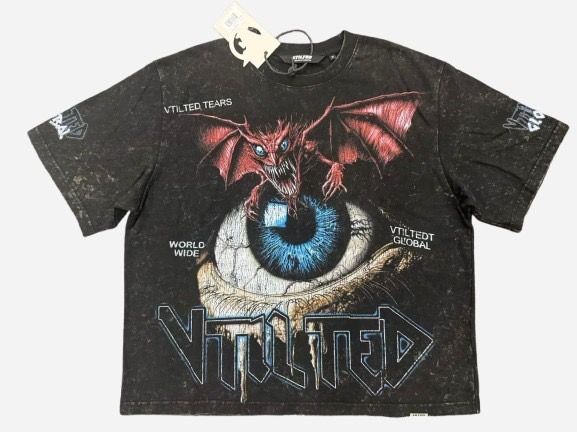 VTILTED- "TEARS" CROP TEE