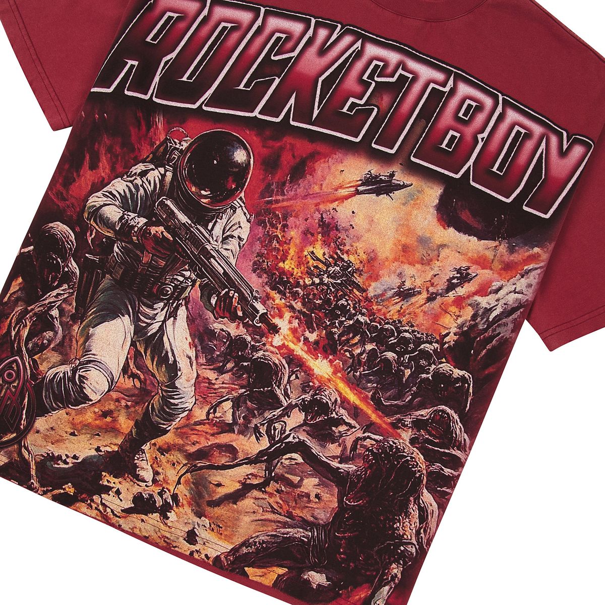 Rocket Boy 1 Man Army Tee (Burgundy)