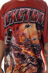 Rocket Boy 1 Man Army Tee (Burgundy)