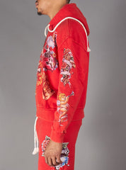 Politics Hoodie - Nivin - Jujube Red