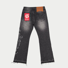 GODSPEED OG Logo Flared Denim Stitched (Grey Wash)