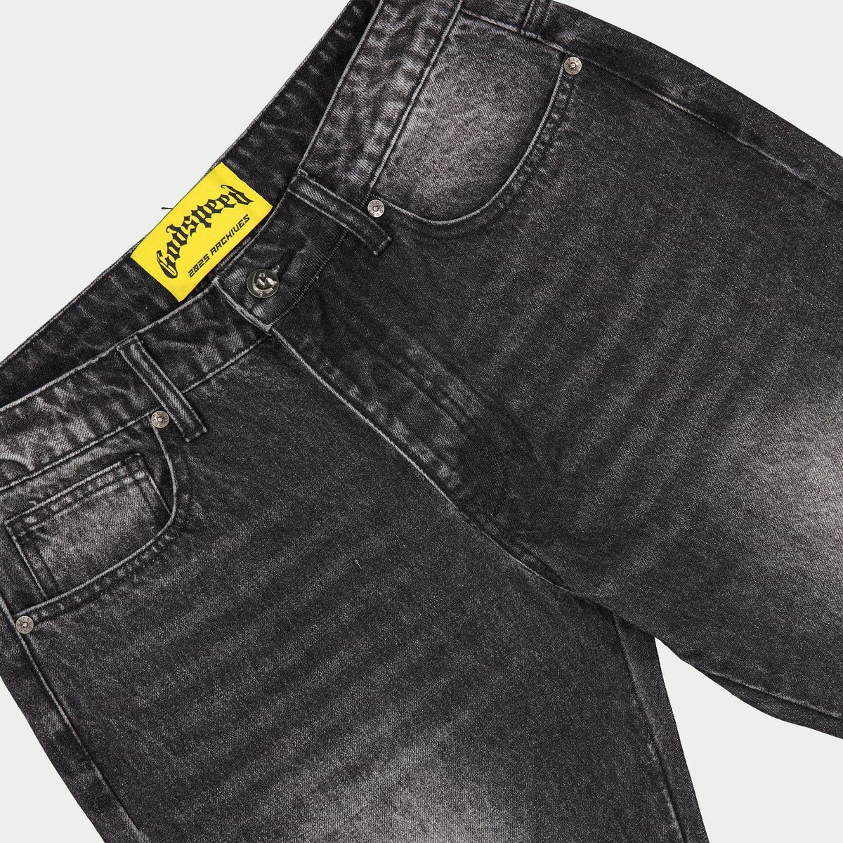 GODSPEED OG Logo Flared Denim Stitched (Grey Wash)