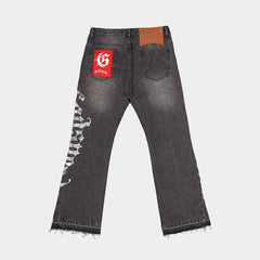 GODSPEED OG Logo Flared Denim (Grey Wash)