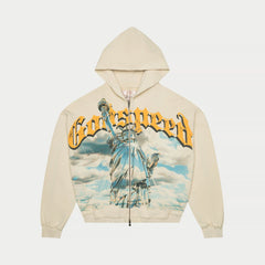 GODSPEED Chrome Liberty Zip Hoodie V2 (Bone)