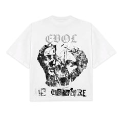 EVOL - EVOL IS EVERYWHERE RHINESTONES WHITE SHIRT