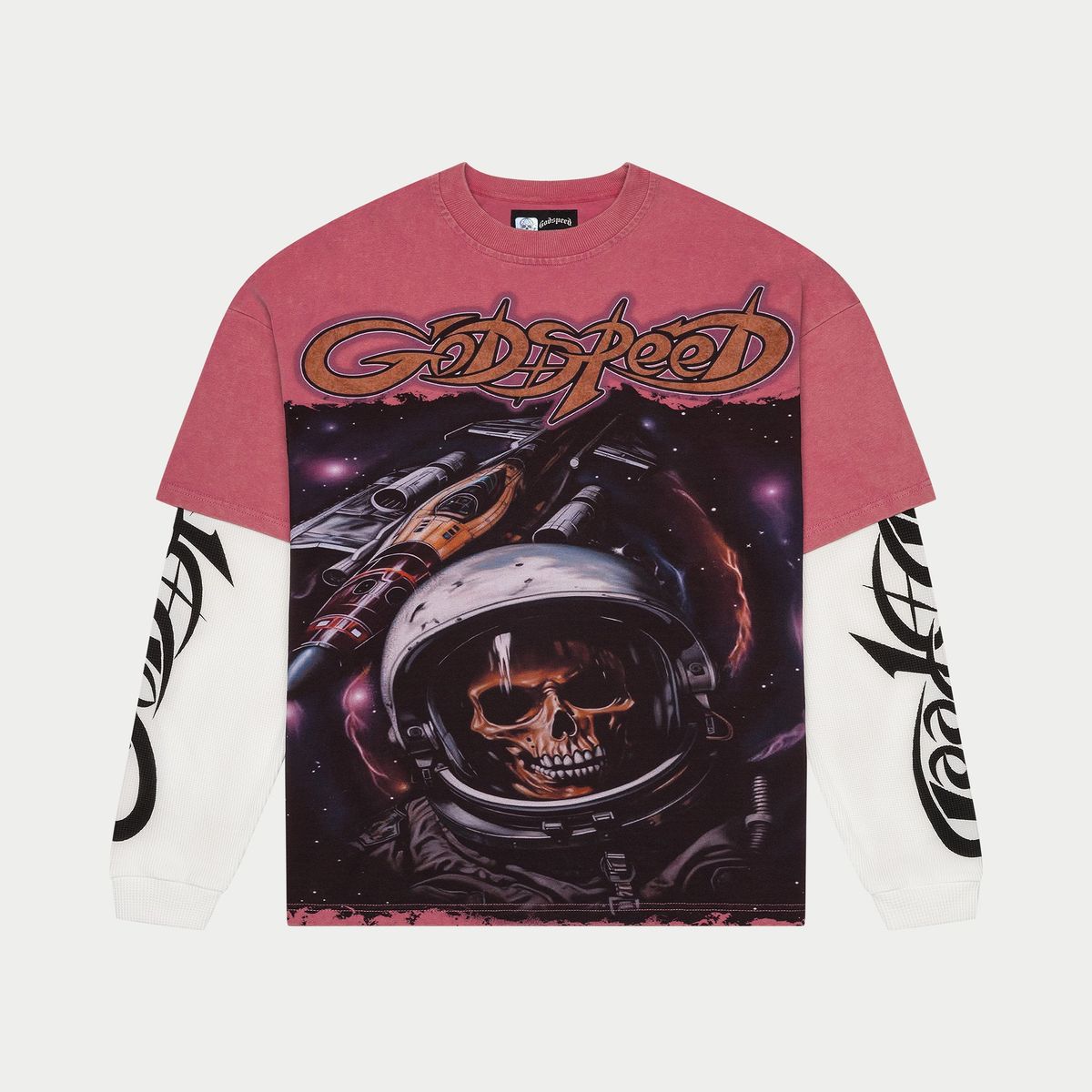 GODSPEED - Space Traveler Layered T-Shirt (Pink)
