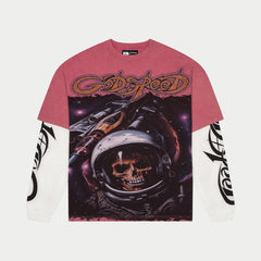 GODSPEED - Space Traveler Layered T-Shirt (Pink)