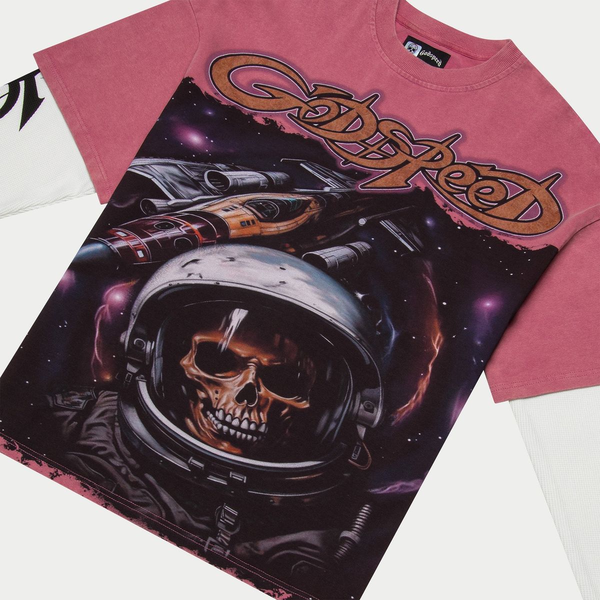 GODSPEED - Space Traveler Layered T-Shirt (Pink)