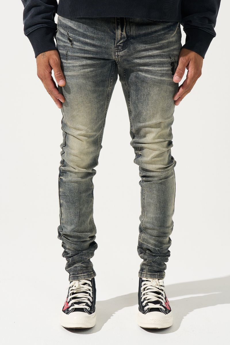 SERENEDE - GUNMETAL Metal Jeans