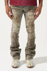SERENEDE - NANODUST GREYRUST Stacked Jeans