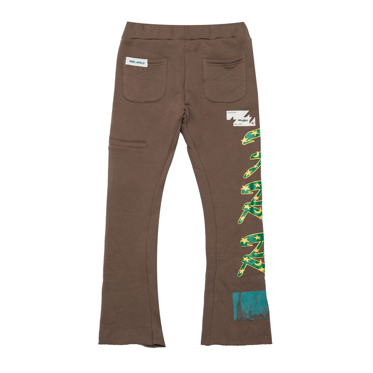 FREE REFILLS- PSYCHIC FLARE SWEATPANTS BROWN