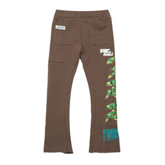 FREE REFILLS- PSYCHIC FLARE SWEATPANTS BROWN