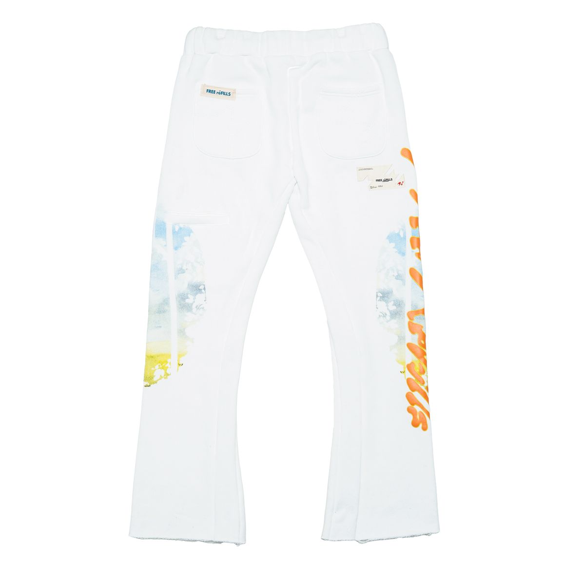 FREE REFILLS- REHAB FLARE SWEATPANTS OFF WHITE