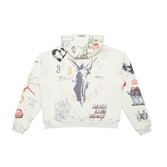 FREE REFILLS- GRAFFITI HOODIE OFF WHITE