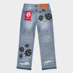 GODSPEED Scattered GS Logo Denim (Blue Wash)