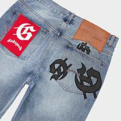 GODSPEED Scattered GS Logo Denim (Blue Wash)