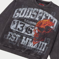 GOD SPEED - Seeing Double Sweatshirt (Grey wash)