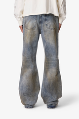 MNML - Oil Stain Iron Cross Denim - Blue
