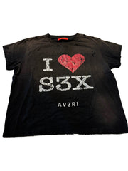 AV3RI - I LOVE SEX TEE- BLACK