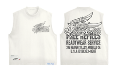 FREE REFILLS- SERVICE CUT OFF - OFF WHITE