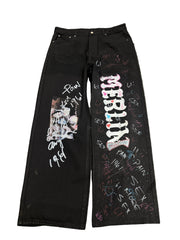 MERLINS FATHER - RAINBOW PANTS - BLACK