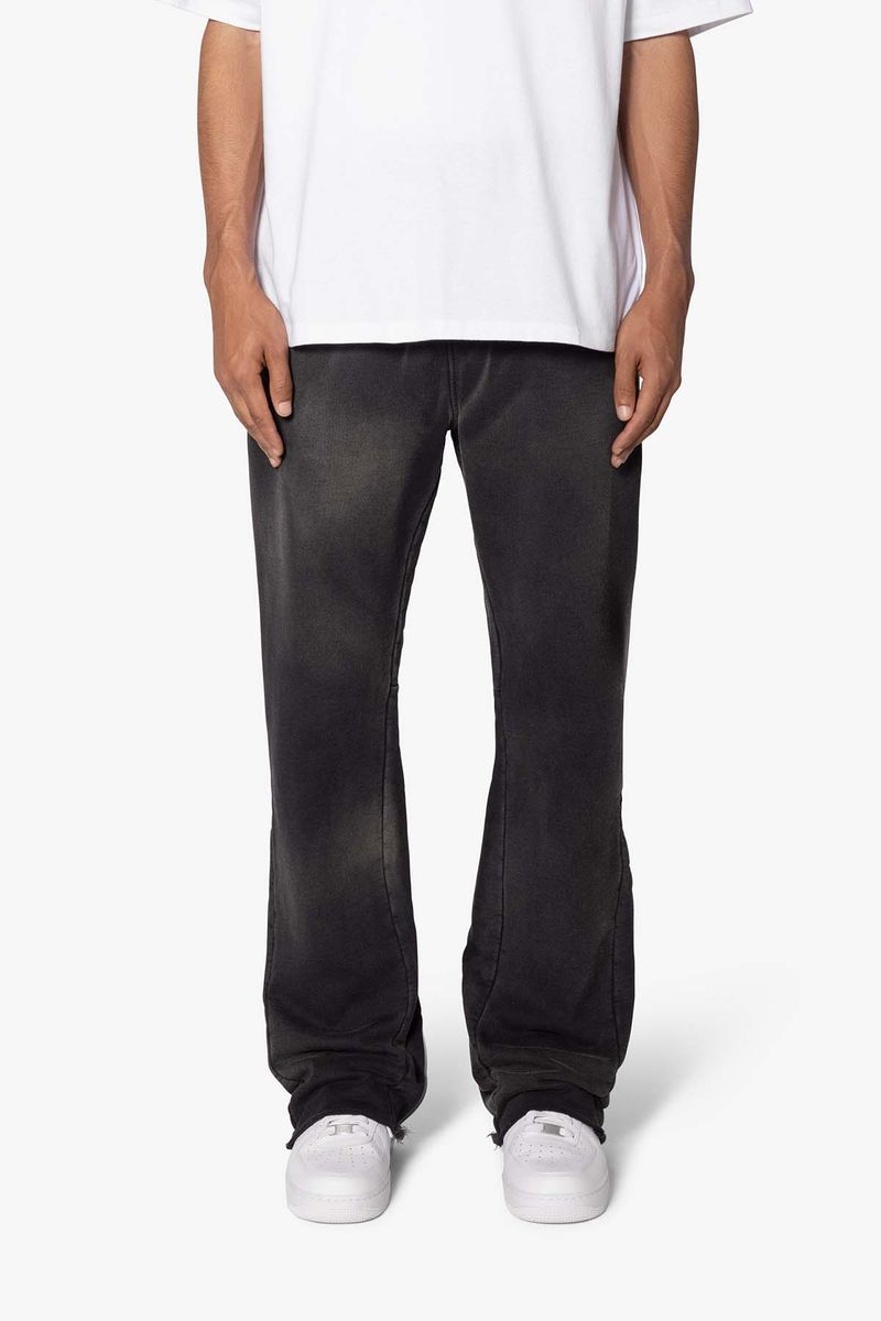 MNML - Faded Bootcut Sweatpants - Washed Black