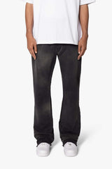 MNML - Faded Bootcut Sweatpants - Washed Black