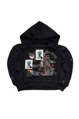 LERINCESS- Crazy vintage black hoodie