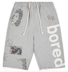 BOREDOM KILLS - BOREDOM KILLS MESSAGE SHORTS GREY