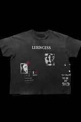 LERINCESS- SADE VINTAGE BLACK TEE (Copy)