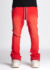 GUAPI - Crimson Red Piercing Sweat Pants