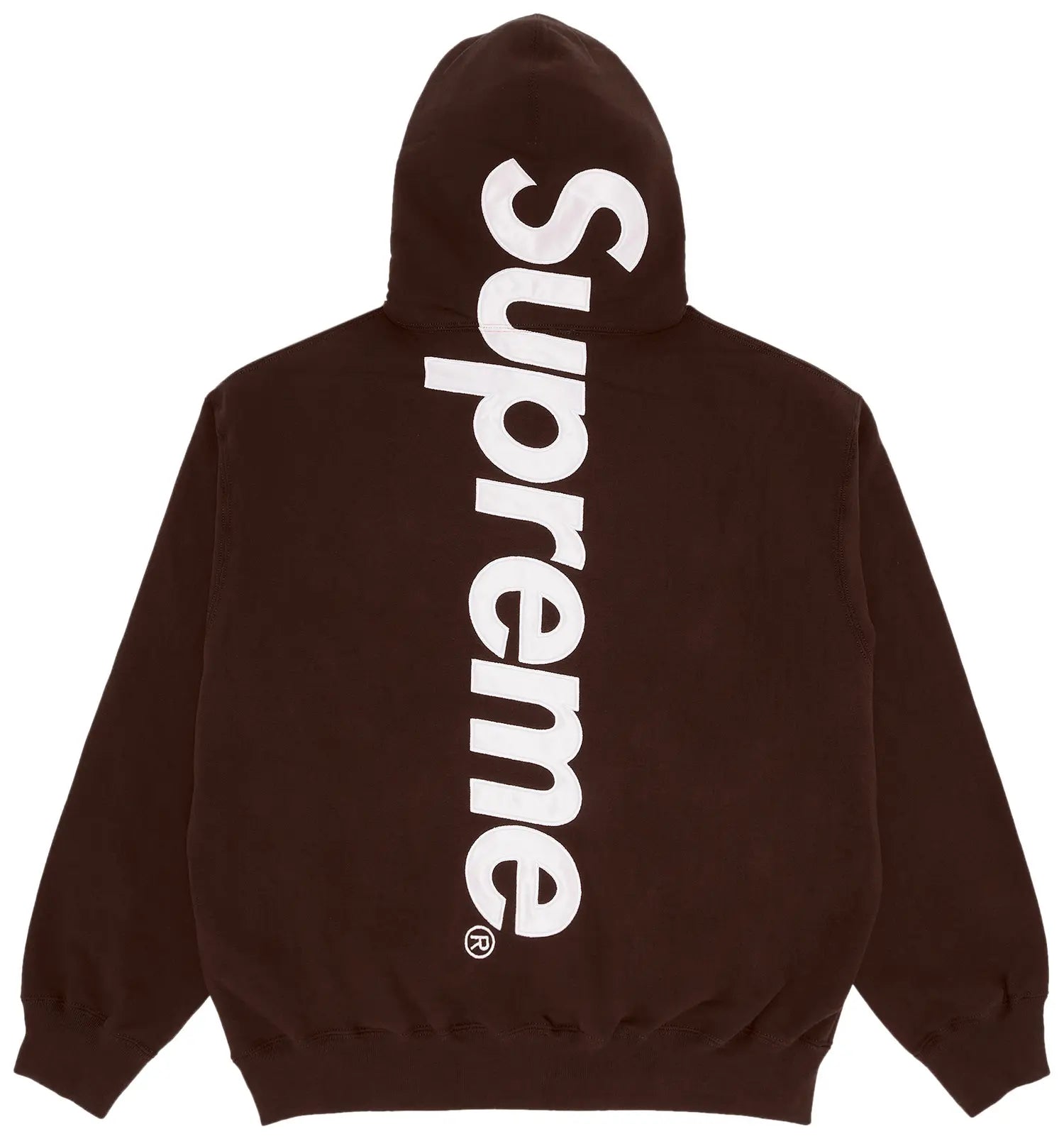 Supreme Satin Applique Hooded Sweatshirt (FW24) Brown (CJ)