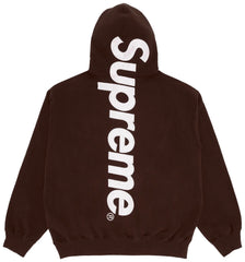 Supreme Satin Applique Hooded Sweatshirt (FW24) Brown (CJ)