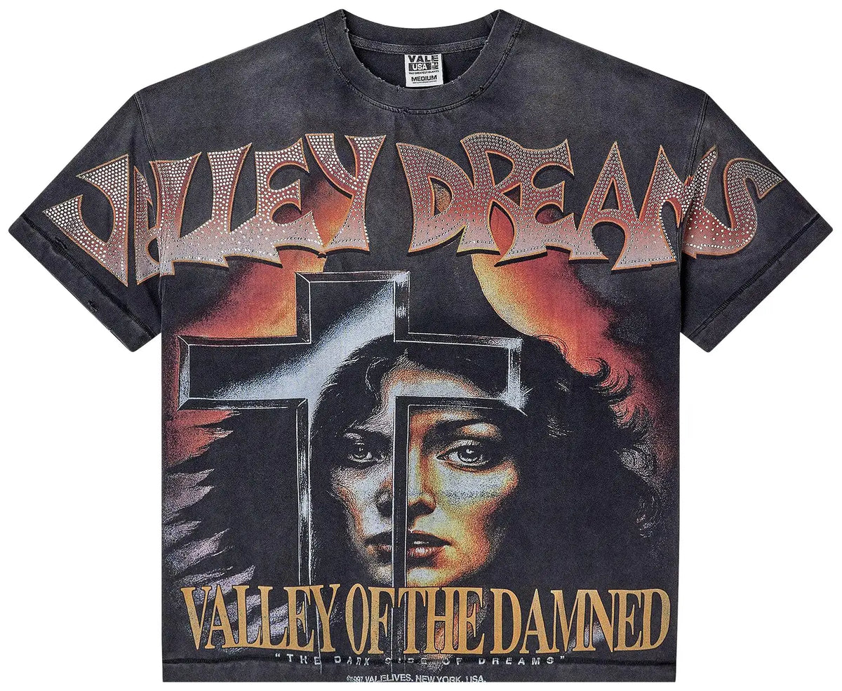 Vale Forever Damned Bling Tee 'Washed/Black' (VJ)