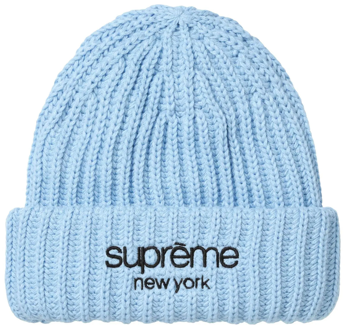 Supreme Classic Logo Chunky Ribbed Beanie (FW26) Light Blue (CJ)