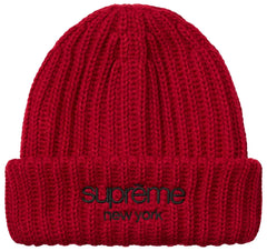 Supreme Classic Logo Chunky Ribbed Beanie (FW26) Red (CJ)